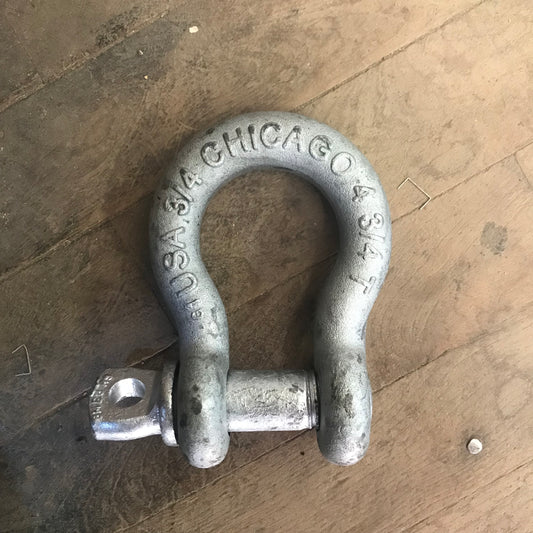 Chicago Hardware 3/4" Galvanized Anchor Screw Pin Shackle (20140-7)