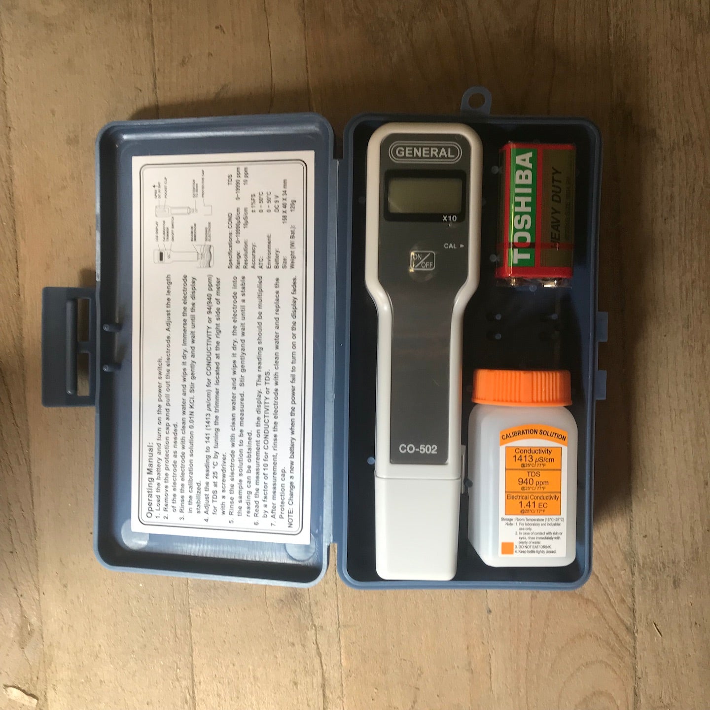 General Tools Pocket Conductivity Meter With ATC and Case (C0502)