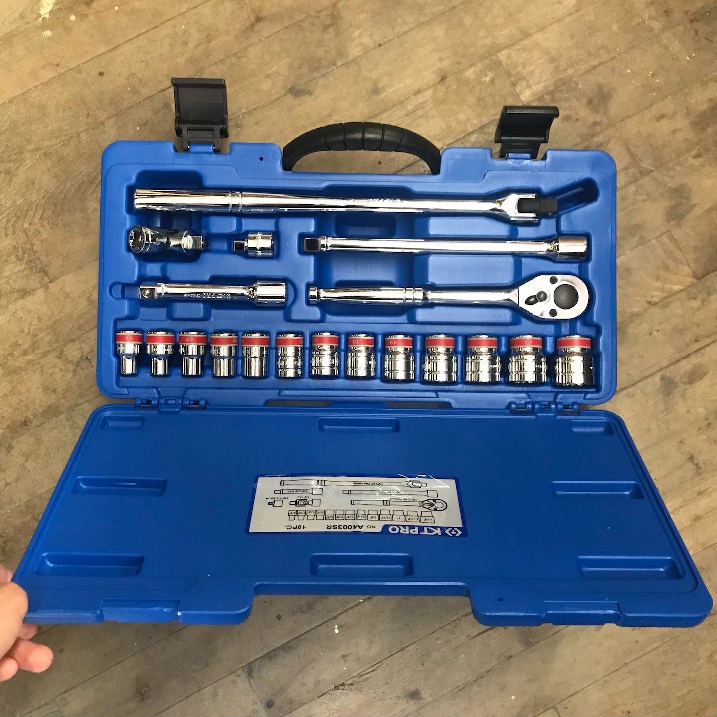 KT Pro 19 Pc 1/2" Drive Socket Wrench Set (A4003SR)