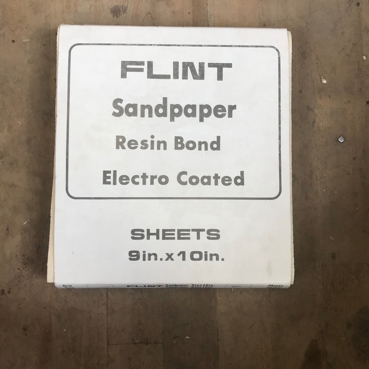 Flint Sandpaper Resin Bond Electro Coated 100 9" x 10" Sheets (electro