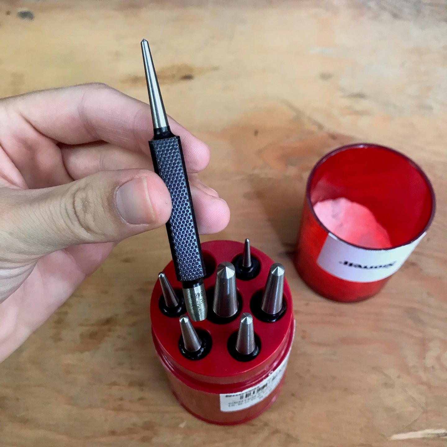 Starrett 7 Piece Square-Shank Center Punch Set (S264WB)