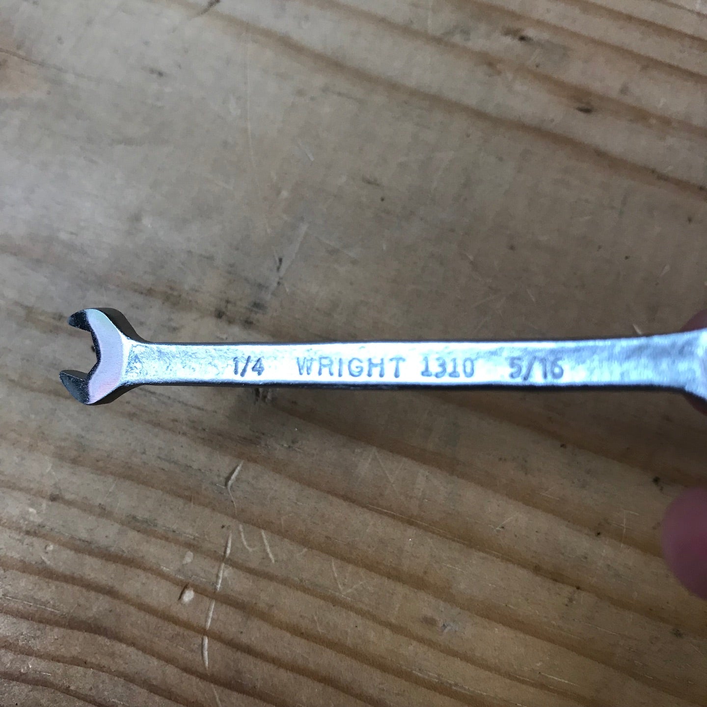 NOS Wright 5/16" x 1/4" Open End Wrench (1310-C)