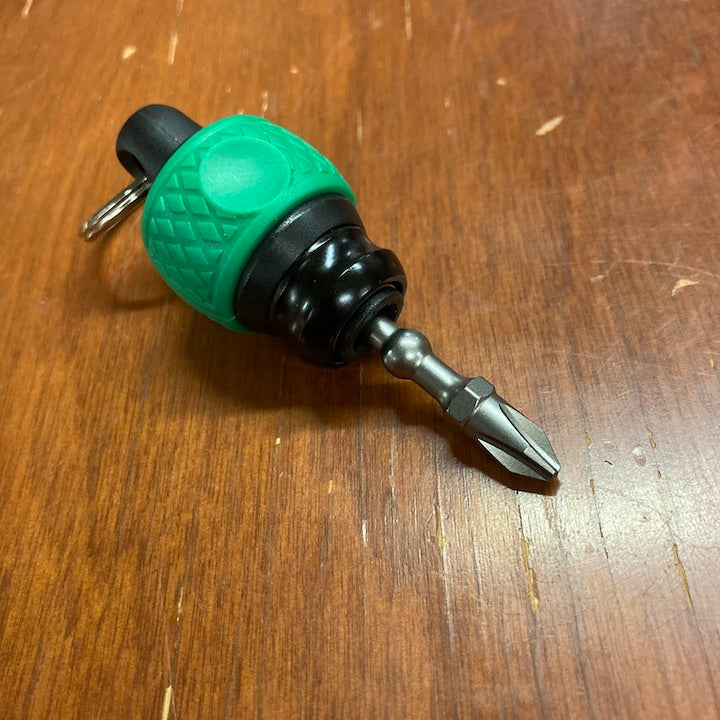 Vessel Tool Ball Grip Carrying Bit Holder Orange (QB22YU)