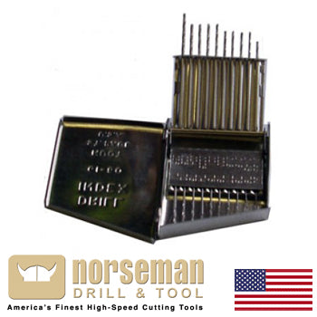 Norseman High Speed 61-80 Numbered Drill Bit Set (J-20)