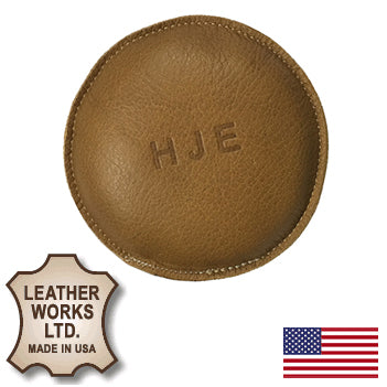 4" HJE Shot Filled Leather (Map) Paper Weight (150-LW-HJE)
