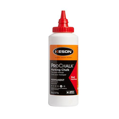 Keson ProChalk Level 4 PERMANENT Red Marking Chalk (PM8RED)