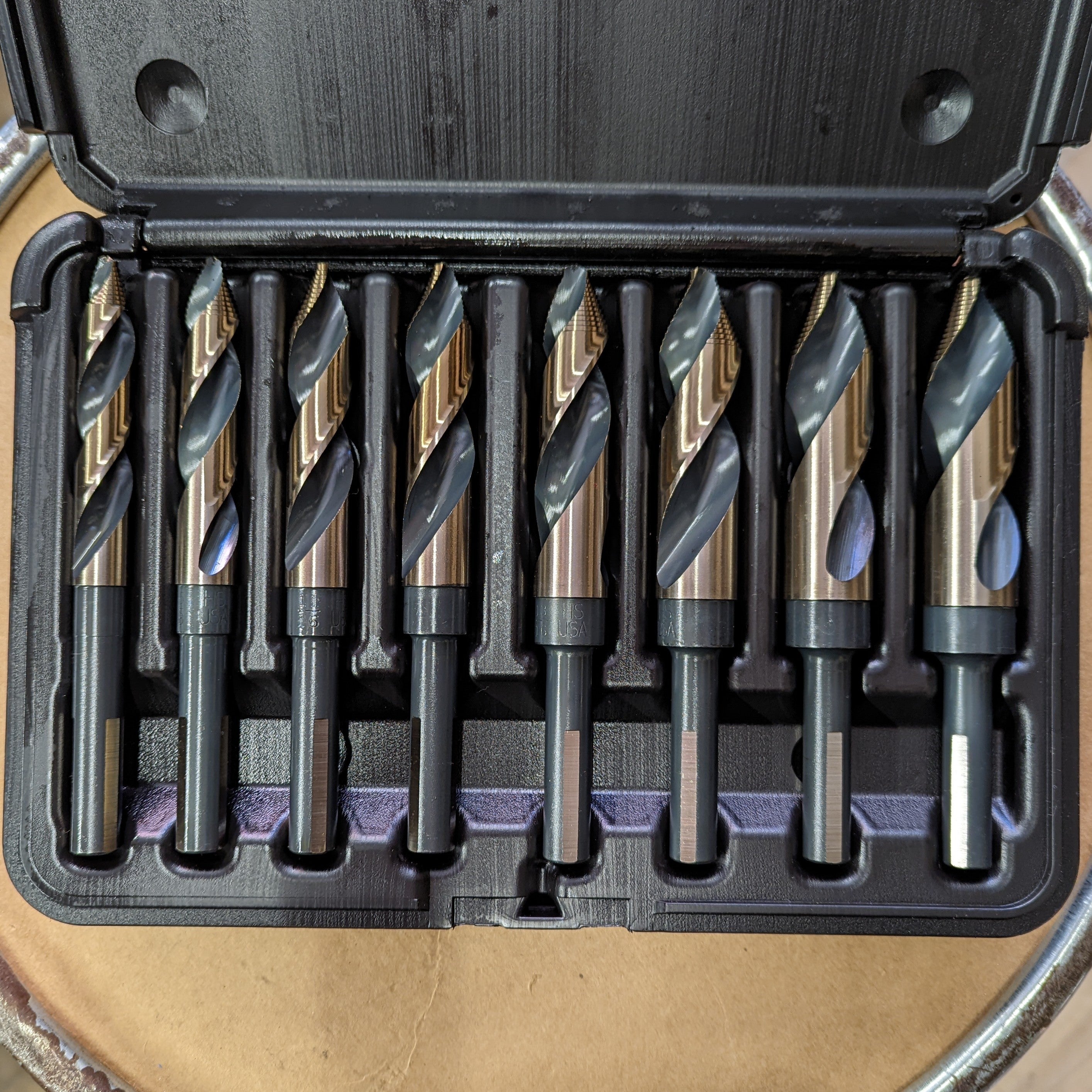 Norseman 8pc 9/16 in. to 1 in. Black and Gold Vortex 1/2 in. Shank