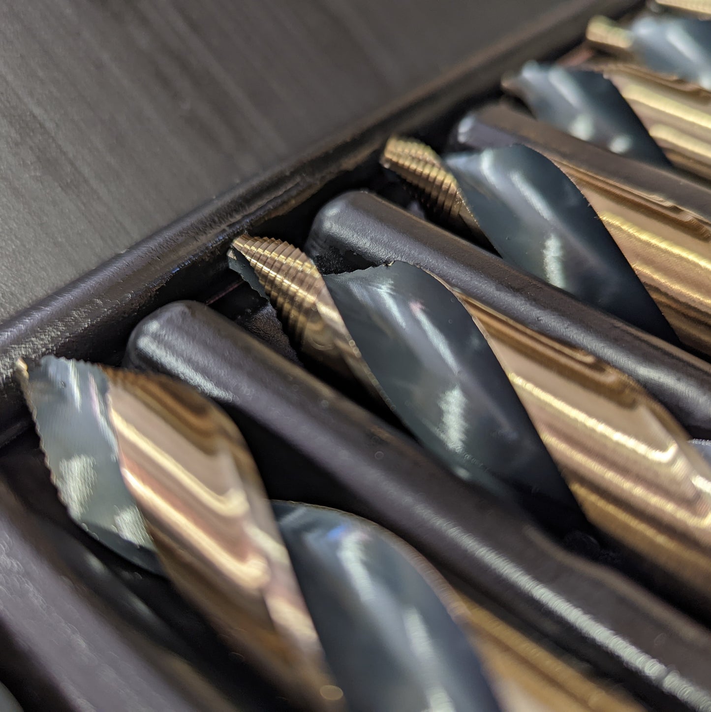 Norseman 8pc 9/16 in. to 1 in. Black and Gold Vortex 1/2 in. Shank Set (26473)