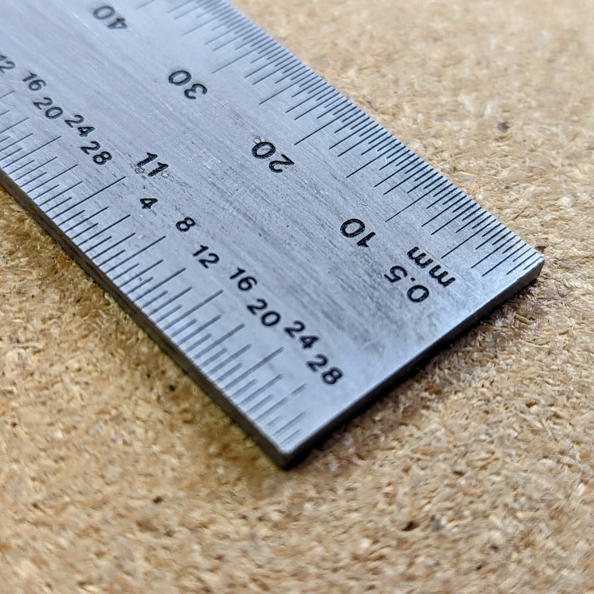 PEC 12" E/M Grooved Rule (32nds/0.5mm & 64ths/1mm) w/ Blemish (780003)