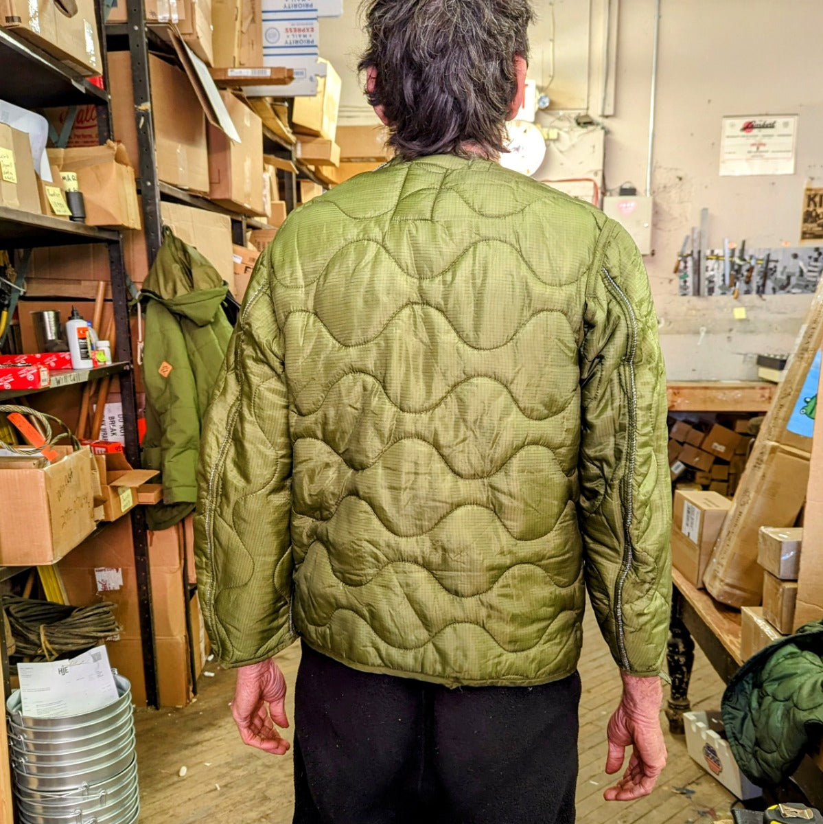 US Military Cold Weather Coat Liner - Men's X-Small w/ Buttons (8415/XS)