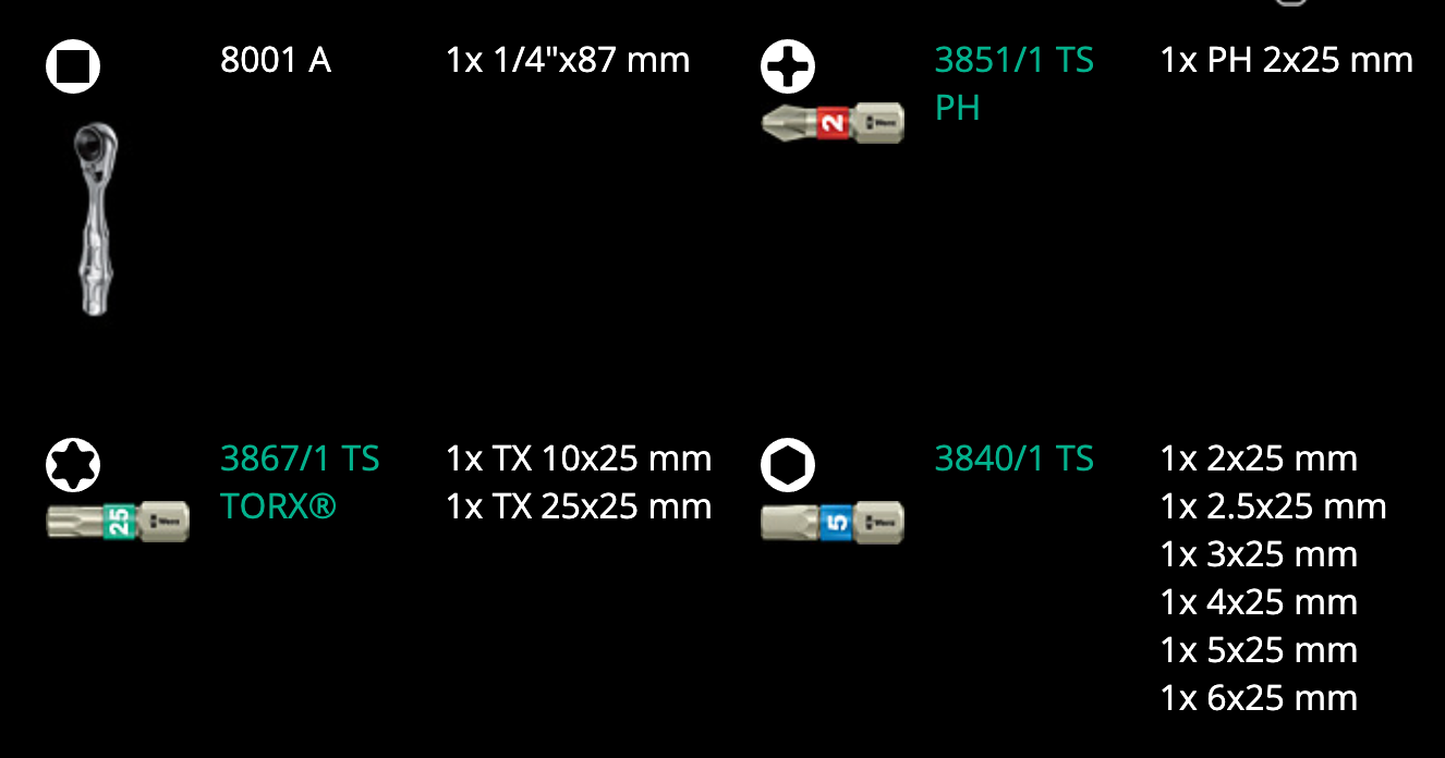 Wera Bicycle Set 9 Bit Assortment w/ Stainless Ratchet (220646) (05004177001)