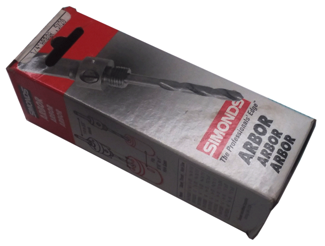 Simonds 1/4" Shank Hole Saw Arbor 1/2 x 20 Thread (36010020)