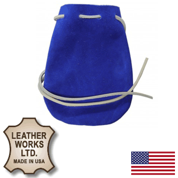 Royal Blue Suede Drawstring Dice/Marble Pouch (SLMPD-B)