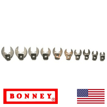 3/8" Drive Open End Bonney Crowfoot Set (TC1232A)