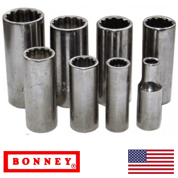 3/8 Drive Deep 12 Point Bonney Socket Set (TL28SS)
