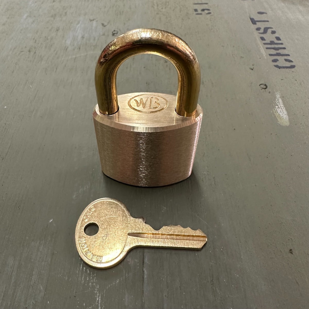 Wilson Bohannan Brass Padlock 7/8" Brass Shackle Clearance x 9/32" (511)