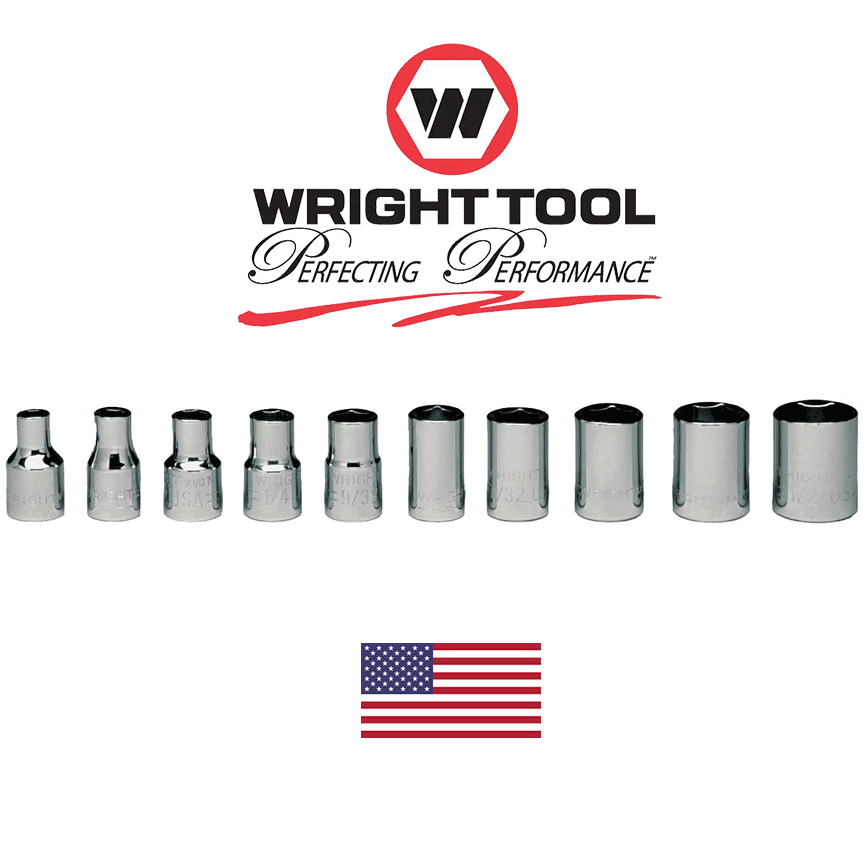 Wright Tool 200 1/4" Drive 6 Point Standard Socket Set (10-Piece) (200WR)