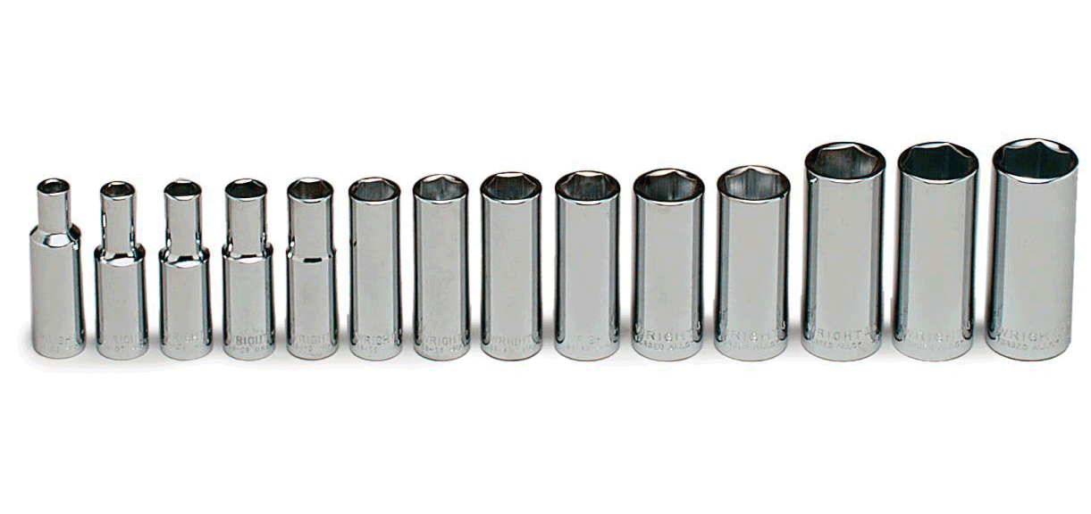 thumbnail image 2 of WRIGHT 3/8" Drive Deep Socket 22mm Metric 6 Point Forged Steel USA Made NOS 2 of 5