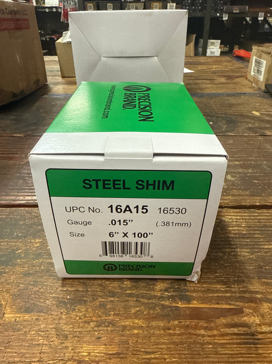 Precision Brand 0.015" Steel Shim Stock 6" x 100" Roll (16A15)