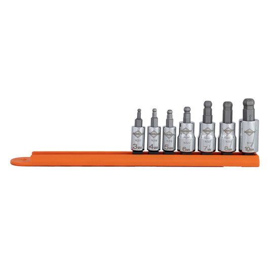 Mayhew 7 Pc. Metric Ball Hex Bit Set - Short (16023)