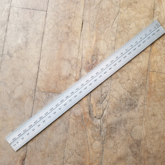 PEC 12" MM Grooved Rule (0.5mm/1mm & 0.5mm/1mm) w/ Blemish (780004)