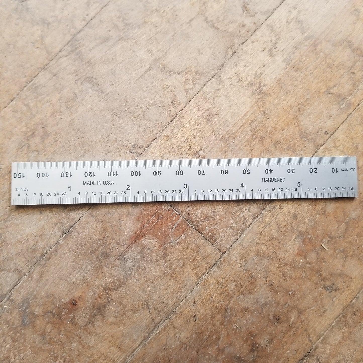 PEC 6" E/M Grooved Rule (32nds/0.5mm & 64ths/1mm) w/ Blemish (780089)