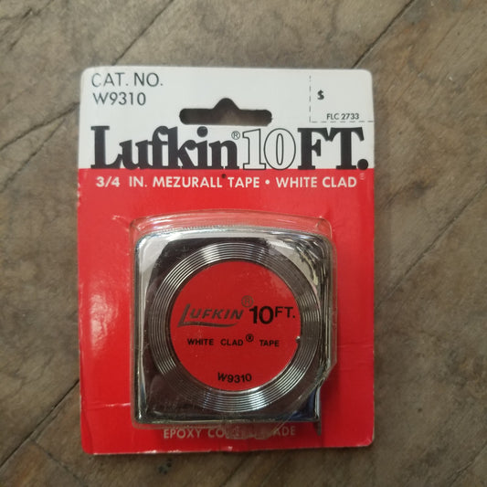 Lufkin "Mezurall" White Clad 10FT Tape Measure "Round Label" (W9310-2)