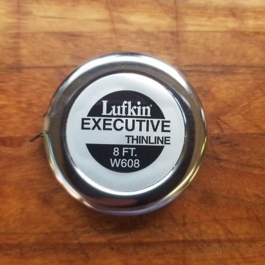 Lufkin Yellow Clad Executive Thinline 8FT Steel Tape Measure (W608)