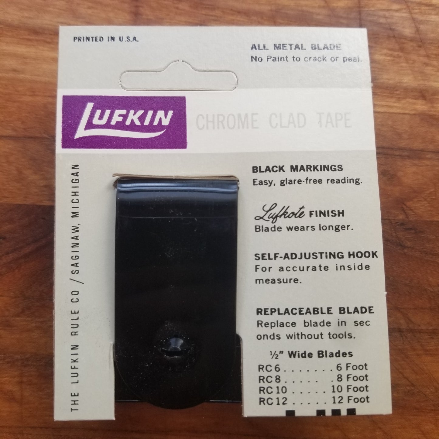 Lufkin "Mezurall" Chrome Clad 6' Tape Measure w/ Holder (C926)