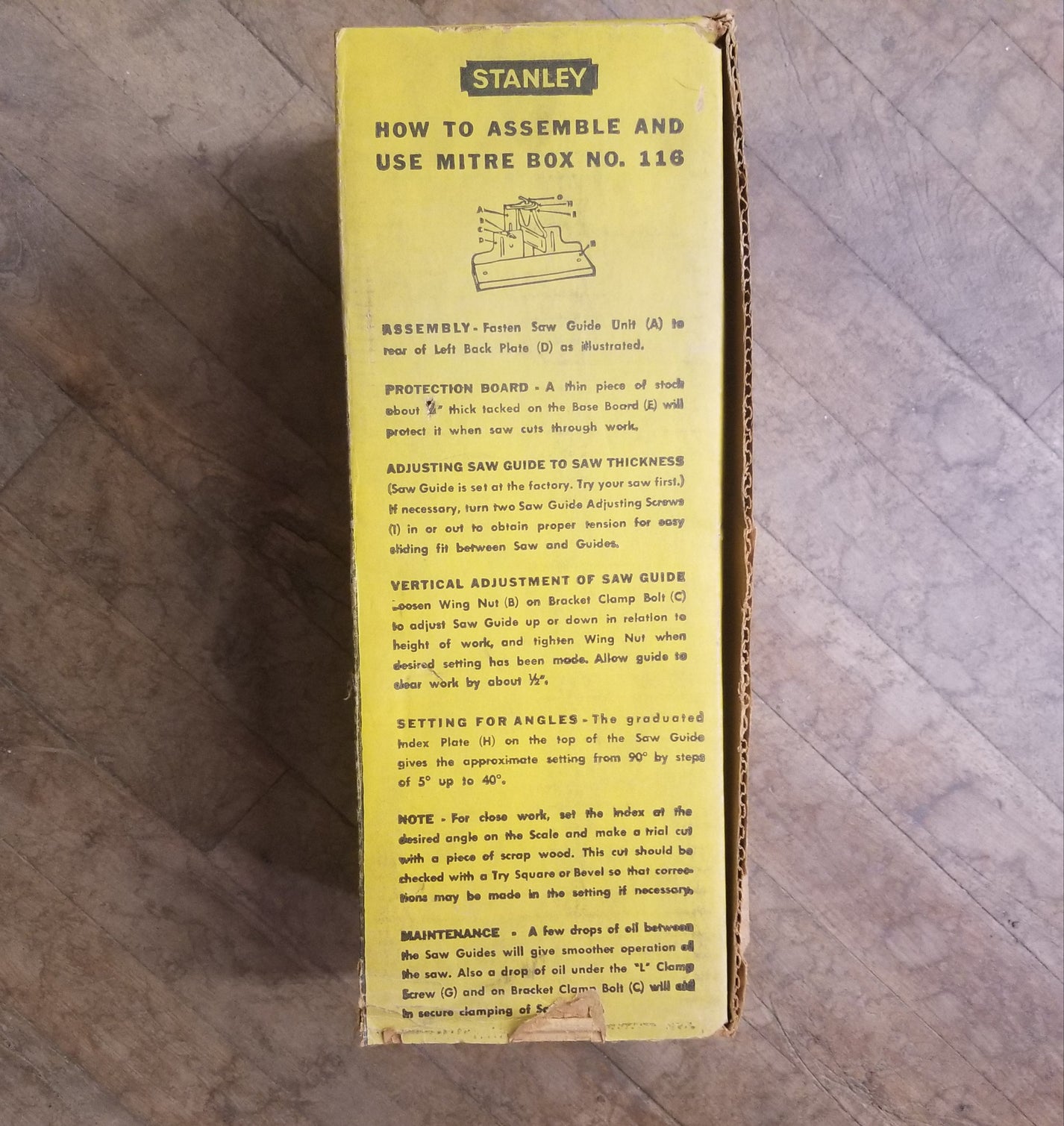 Stanley Mitre Box No. 116 (116S) Harry J. Epstein Co.