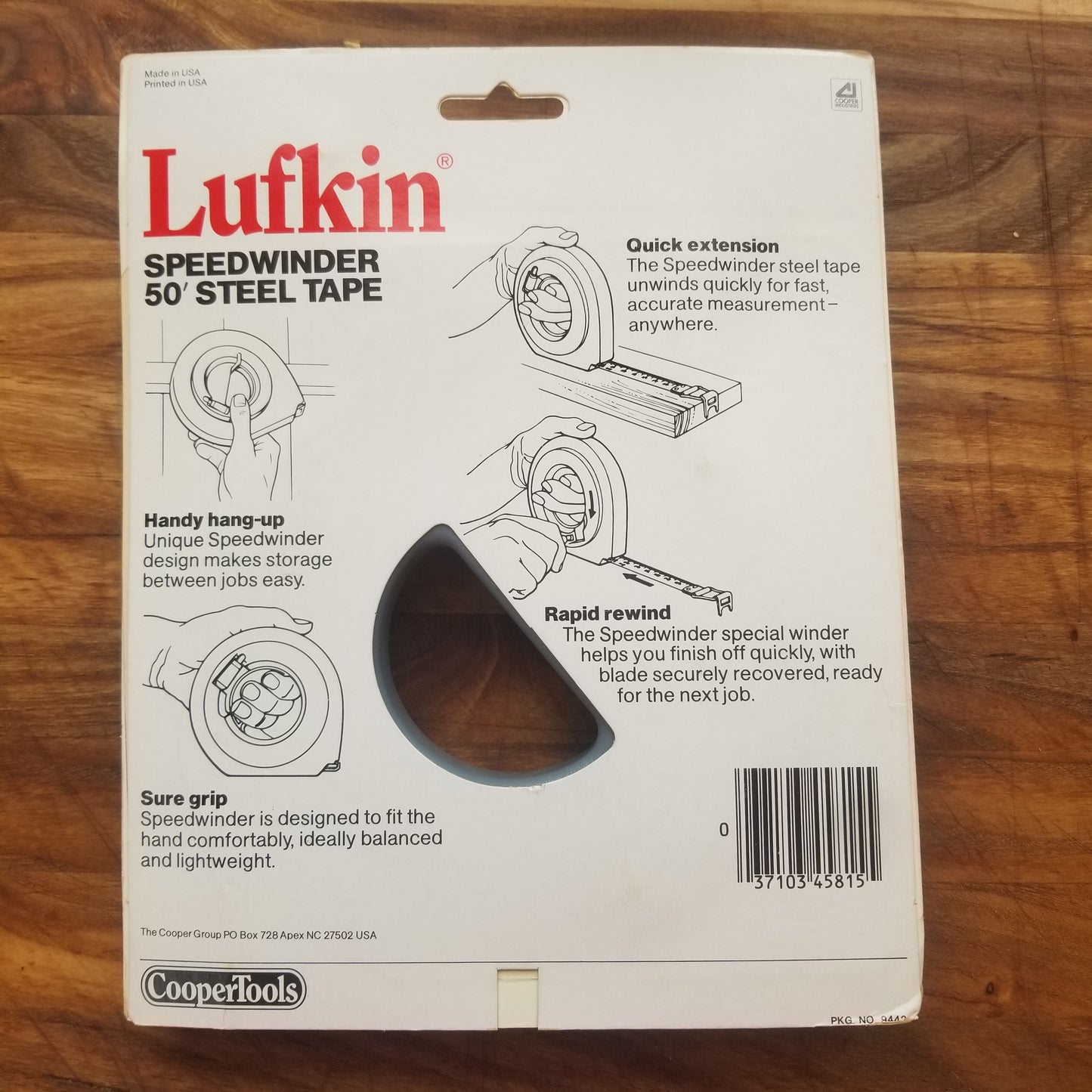 Lufkin Speedwinder 3/8" x 50' Steel Tape Measure, Yellow Blade (HYT50)