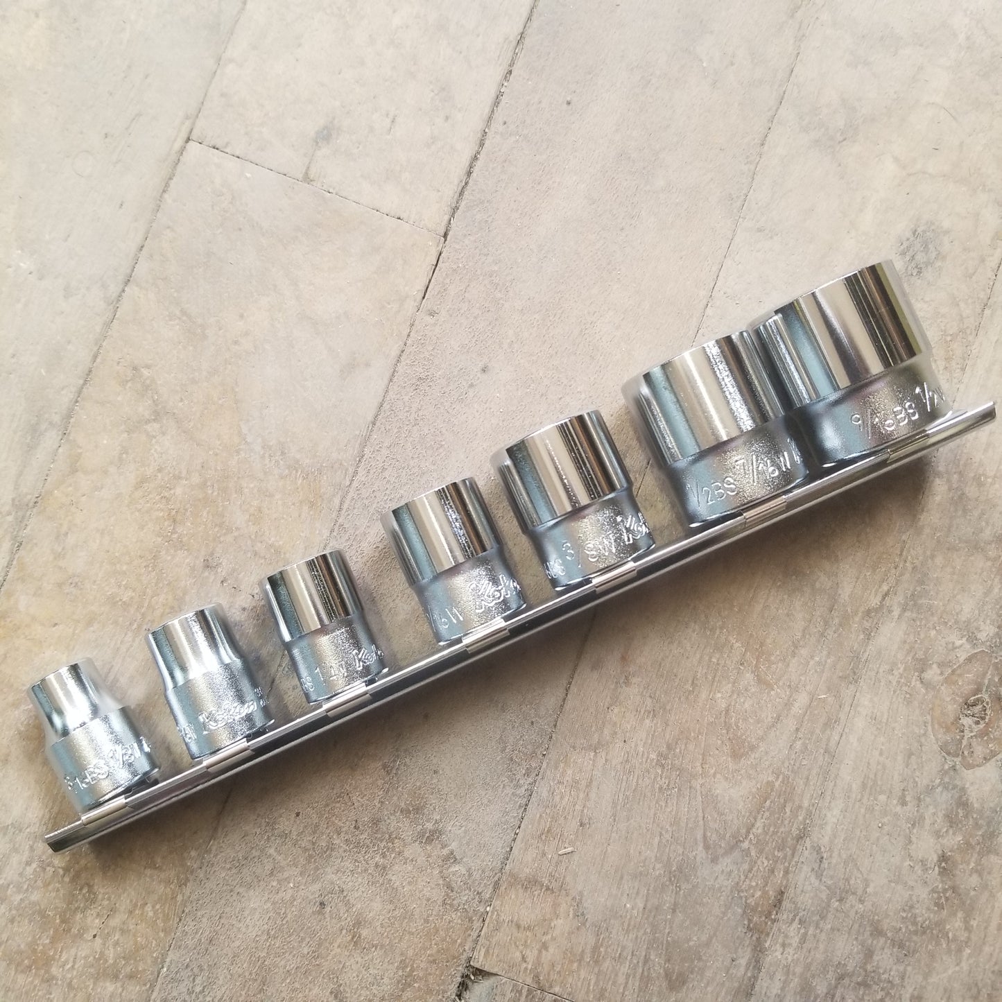 Koken 3/8 Dr. Whitworth 1/8" - 1/2" 12 Point Socket Set (RS3405W/7)