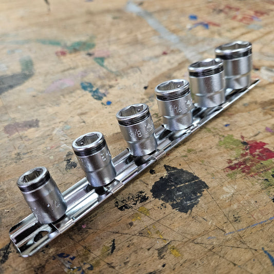 Koken 1/4" Dr. Nut Grip SAE Short 6pc Socket Set (RS2450AS/6)