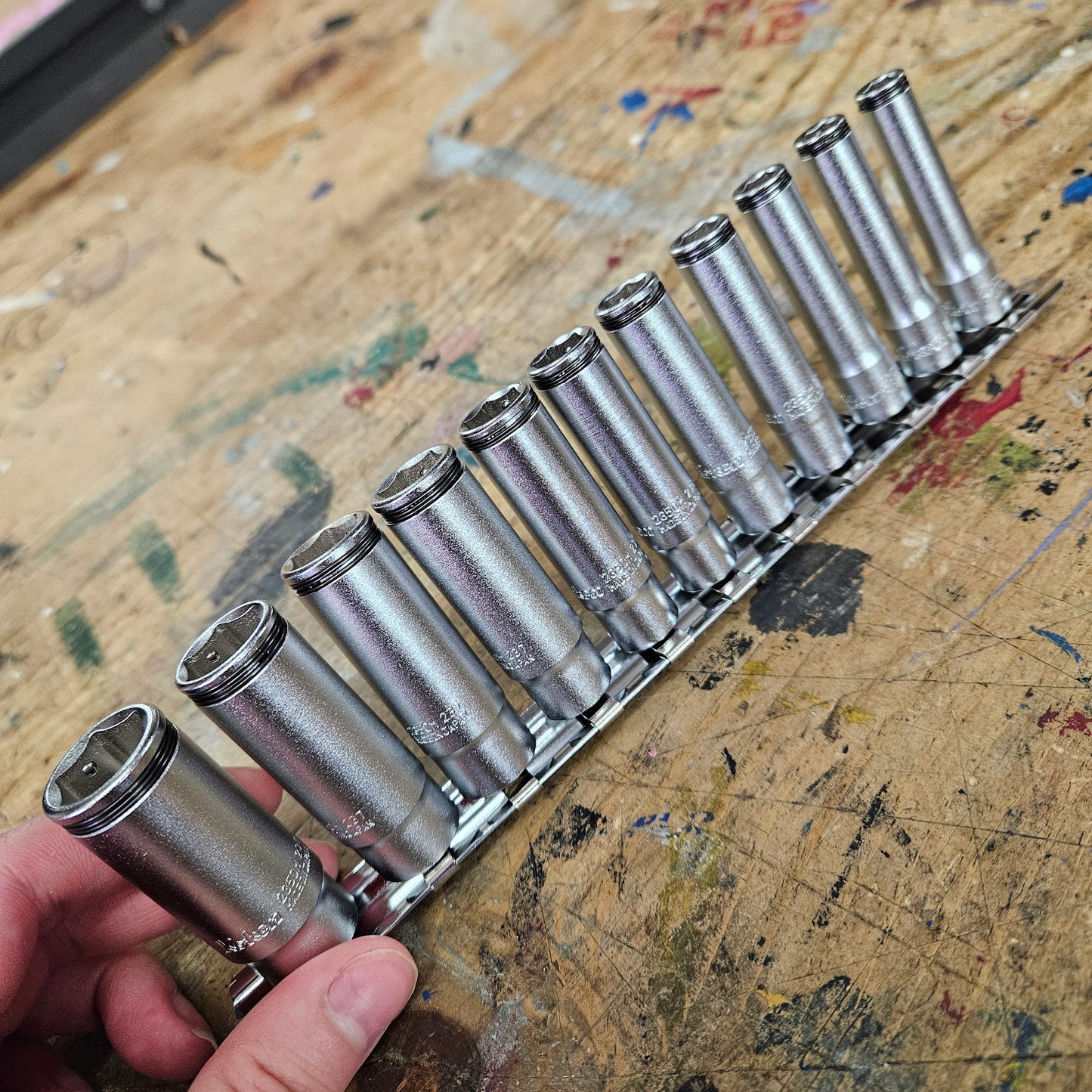 Koken 1/4" Dr. Deep Nut Grip Socket Set 5-14mm (RS2350M/11)