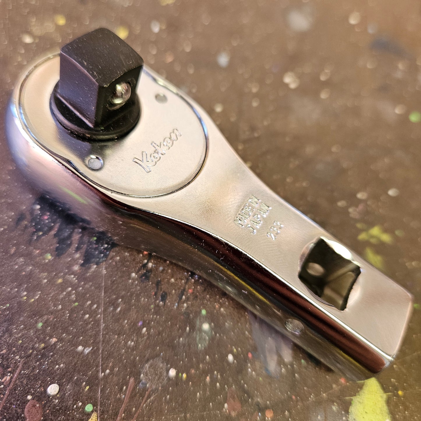 Koken 3/8" Dr. Ratchet Handle 24 teeth Short Length 81mm (3753SM)