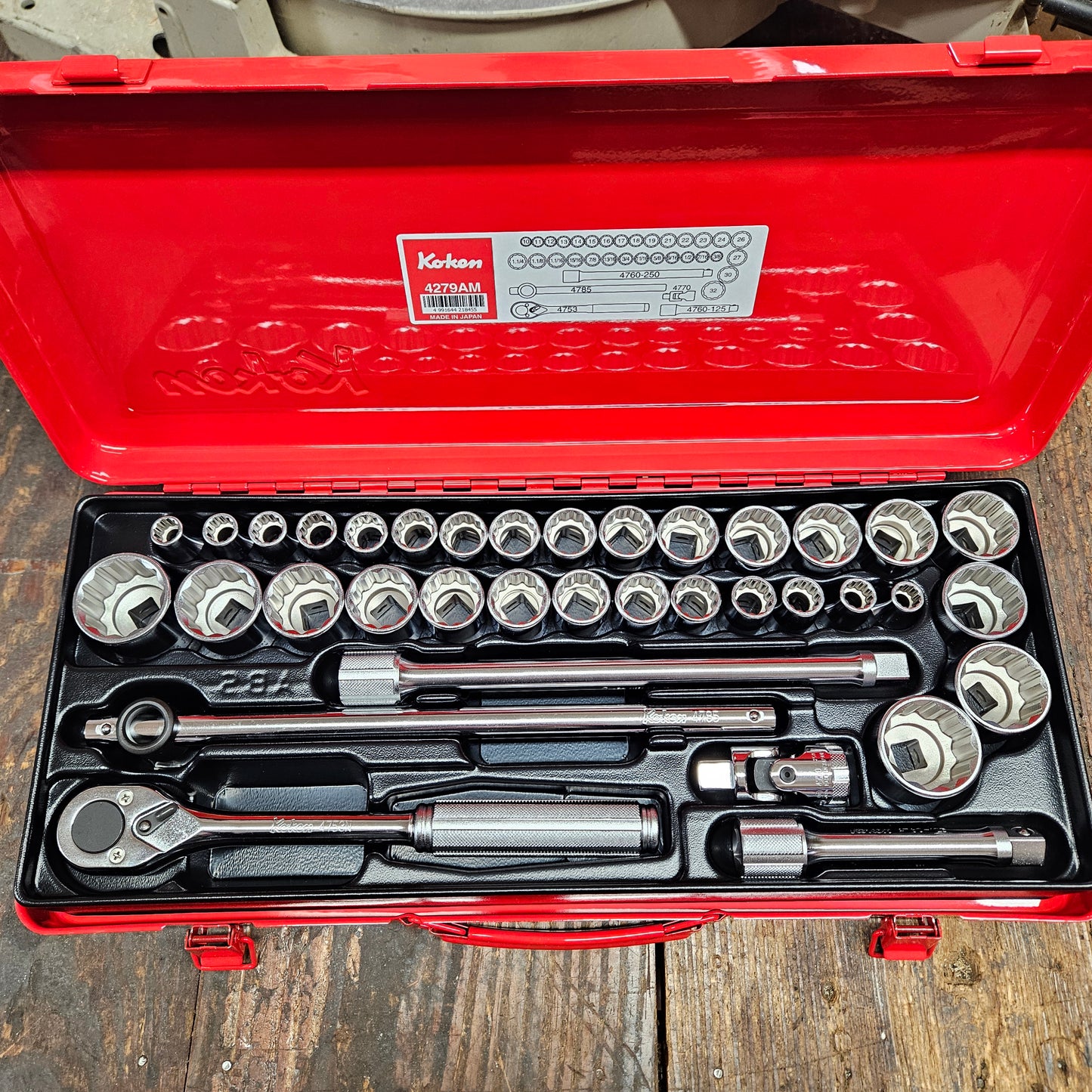 Koken 1/2" Dr. 38 piece Socket Set - 12 Point (4279AM)