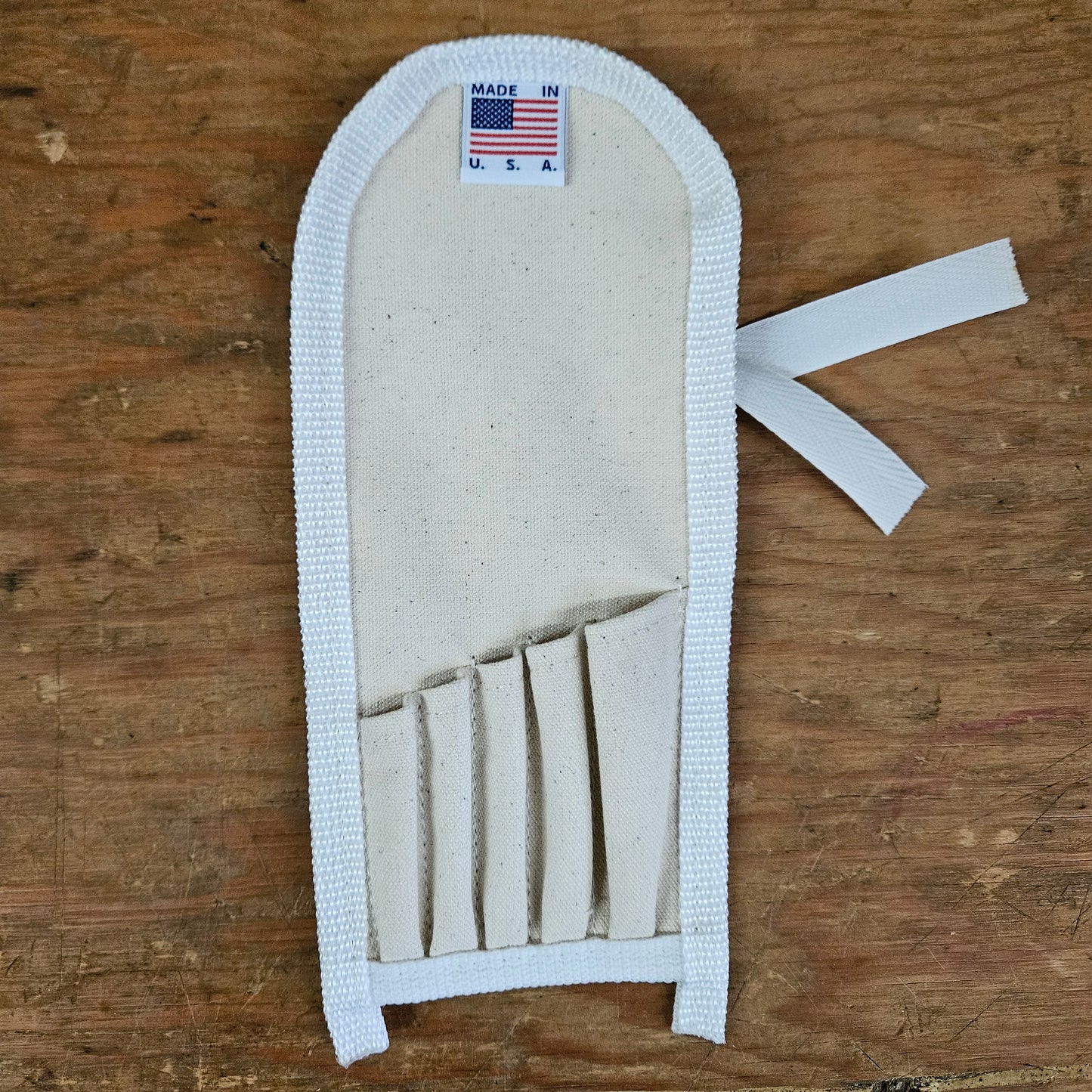 Leatherworks 5 Pocket Tool Roll - Cream Canvas (MK-5)