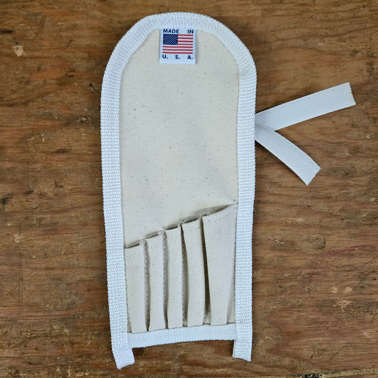 Leatherworks 5 Pocket Tool Roll - Cream Canvas (MK-5)