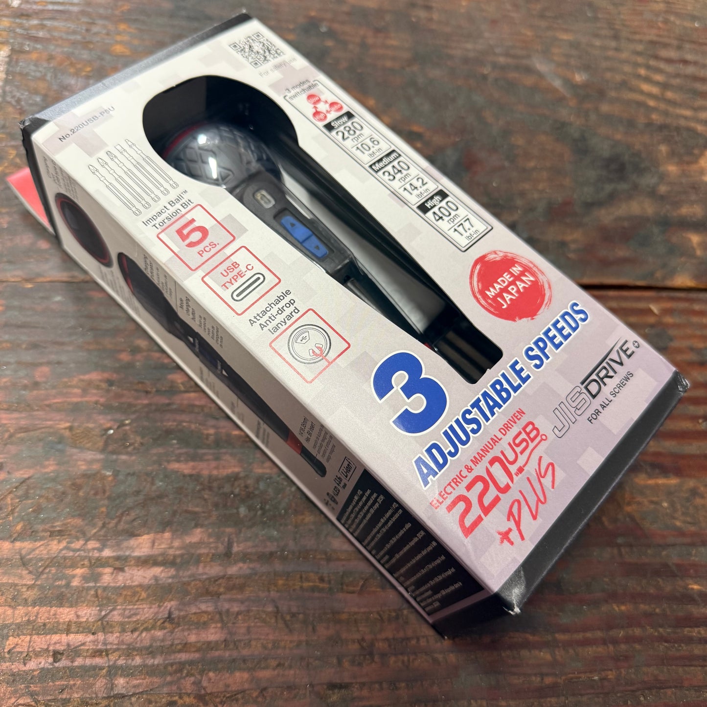 Vessel e-ASSIST USB-C JIS Drive Rechargeable Ball Grip Screwdriver (220USBP5U)