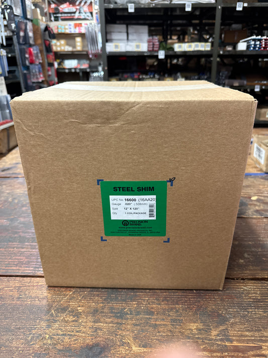 Precision Brand 0.020" Steel Shim Stock 12" x 120" Roll (16AA20)