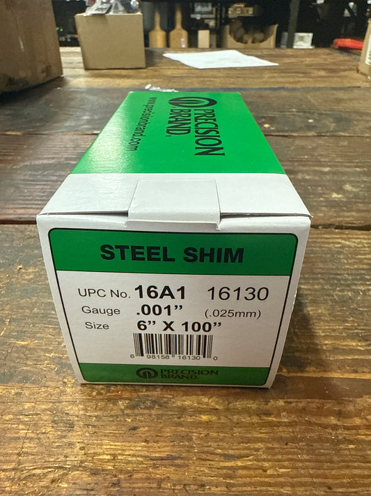 Precision Brand 0.001 Steel Shim Stock 6" x 100" Roll (16A1)