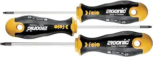 Felo 3pc Ergonic Torx Screwdriver Set - T10, T15, T20 (53171)