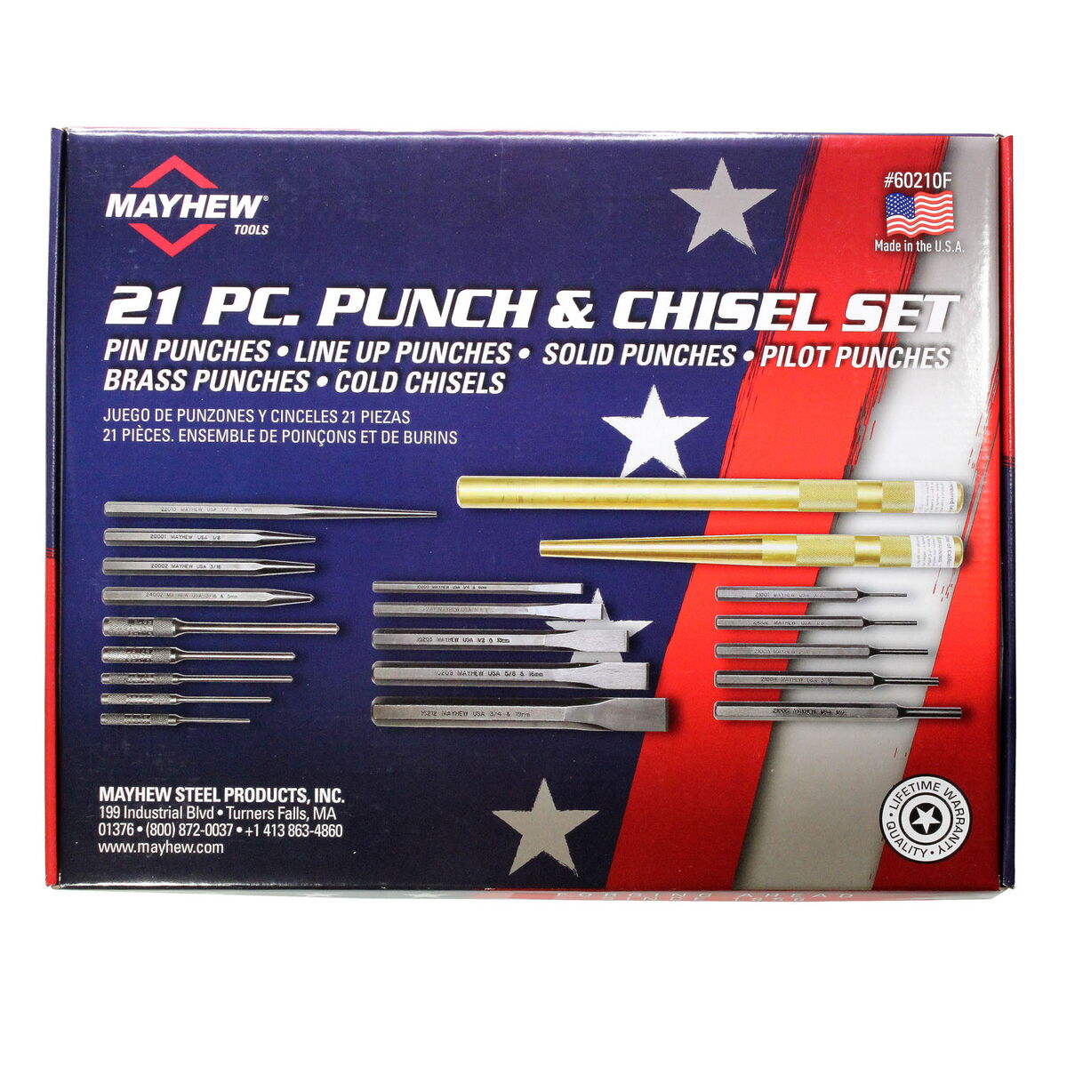Mayhew 21 PC. Punch and Chisel Set in Foam Case (60210F)