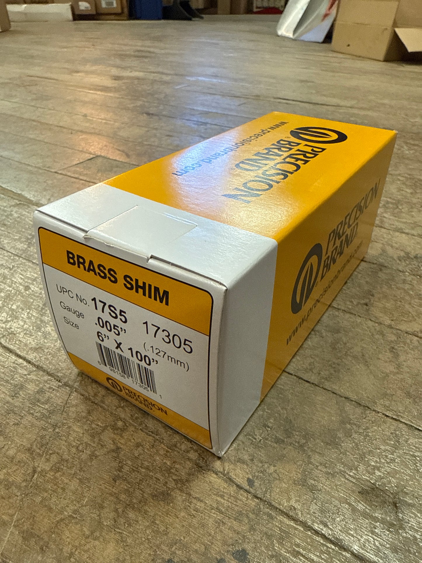 Precision Brand 0.005" Brass Shim Stock 6" x 100" Roll (17S5)