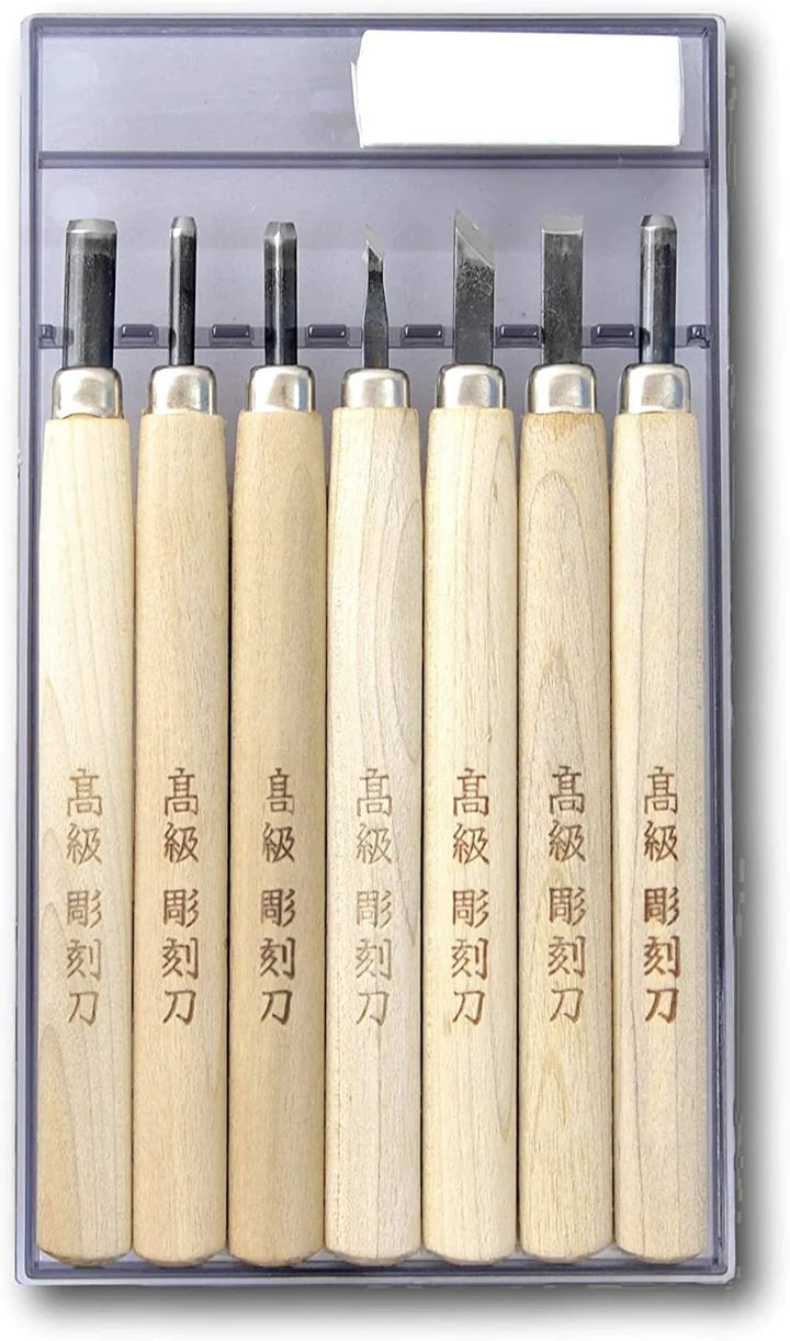 Kakuri Toshigoro 7pc Woodcarving Knives Set (13061-K)