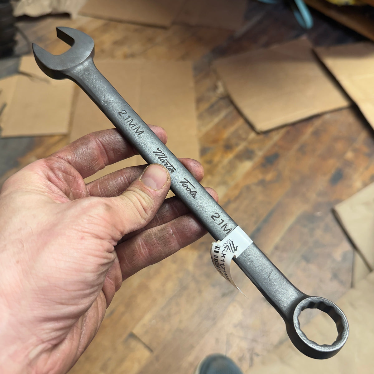 Martin 21MM Drop Forged Long Pattern Combination Wrench 12pt. Industrial Black (BLK1121MM)
