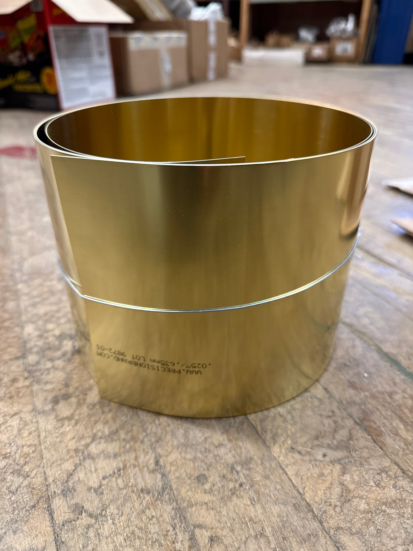 Precision Brand 0.025" Brass Shim Stock 6" x 100" Roll (17S25)