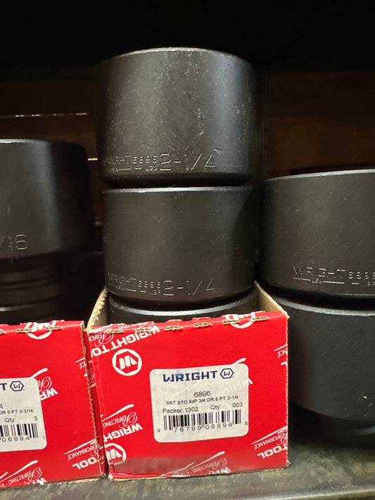 Wright 2 1/4" 6 Point Standard Impact 3/4" Dr. Socket #6896 (6896WR)