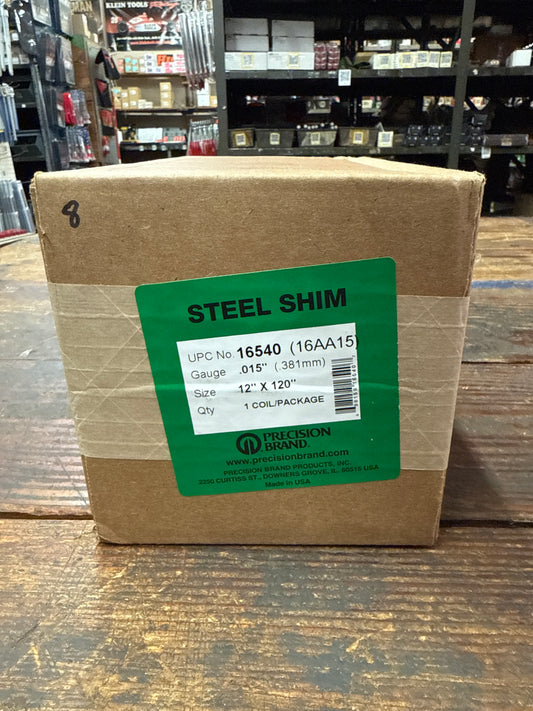 Precision Brand 0.015" Steel Shim Stock 12" x 120" Roll (16AA15)