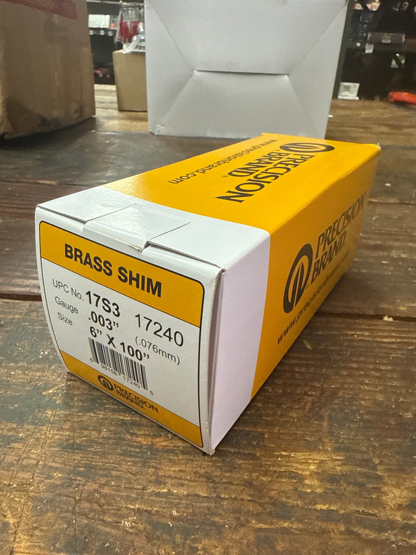 Precision Brand 0.003" Brass Shim Stock 6" x 100" Roll (17S3)